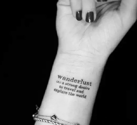 一组手腕简约小清新纹身图案作品