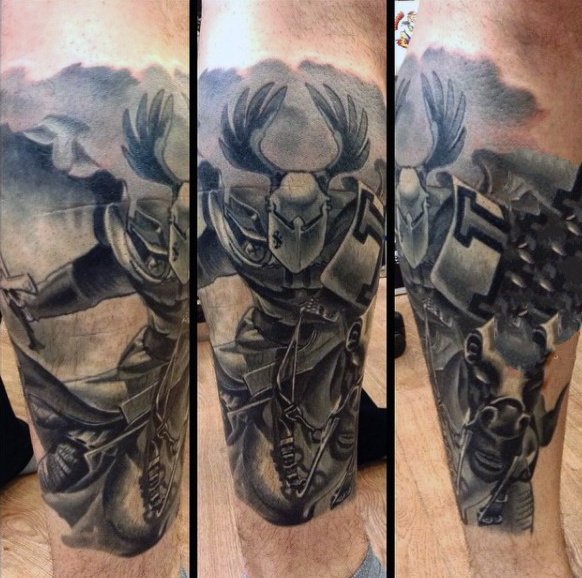铁血战士纹身   气宇轩昂的铁血战士纹身图案