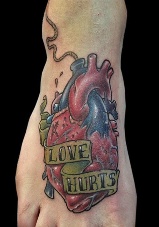 心形纹身图片   激情洋溢的心形纹身图案