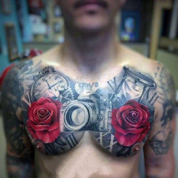 照相机纹身   多款设计感十足的照相机纹身图案