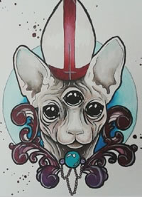 一款汪星人纹身图案