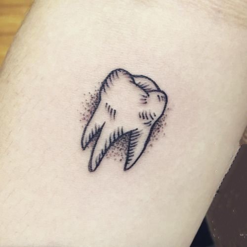 牙齿图案纹身   多款趣味十足的牙齿纹身图案