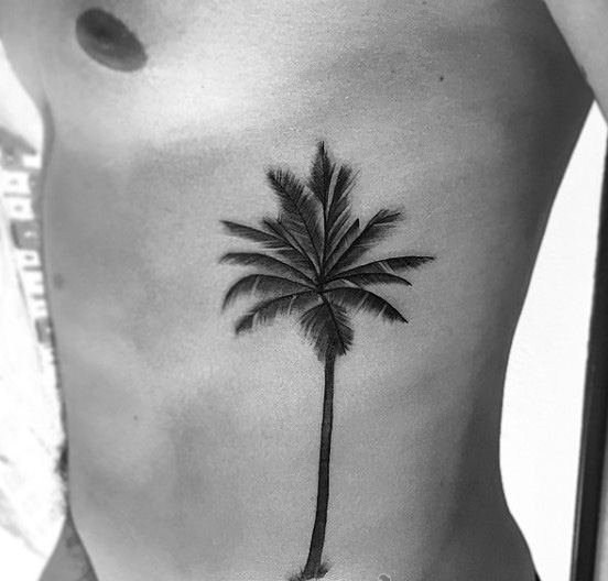 棕榈树纹身图案   根深叶茂的棕榈树纹身图案