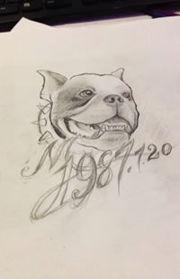 可爱的狗狗纹身图案