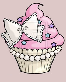 彩色蛋糕蝴蝶结纹身手稿图案