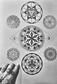 梵花纹身手稿图案大全