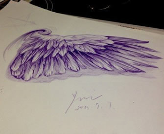 好看的翅膀纹身图案