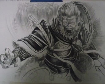 经典的孙悟空纹身图案