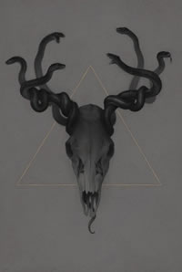 灰黑羚羊纹身图案