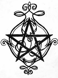 五芒星纹身手稿图案