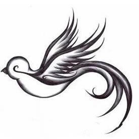 燕子纹身手稿图案