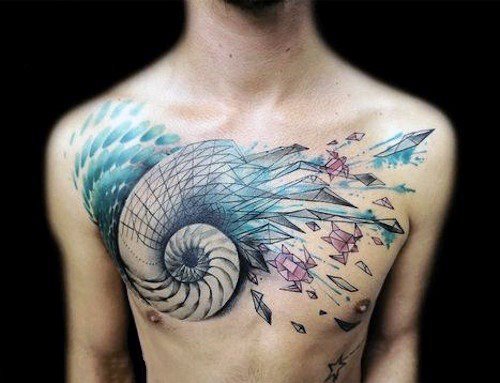 纹身图案线条图   多款样式时尚的折纸纹身图案