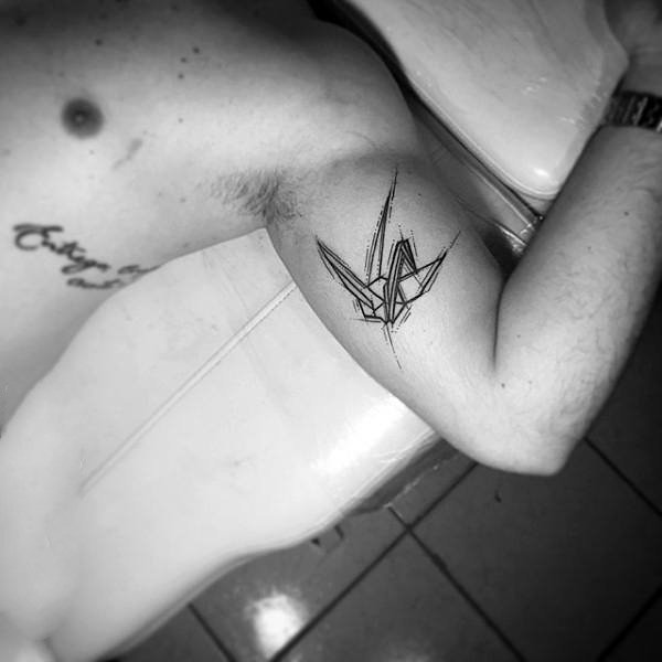 纹身图案线条图   多款样式时尚的折纸纹身图案