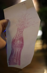 好喝的可乐纹身手稿图片