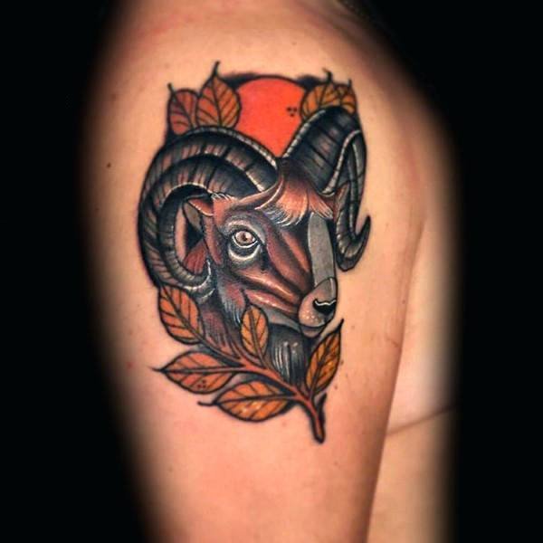 白羊座纹身图案    多款设计别样的白羊座纹身图案