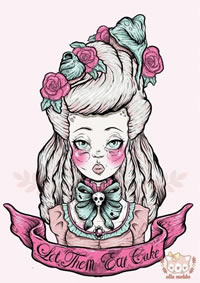 school风格彩色女郎纹身手稿图片