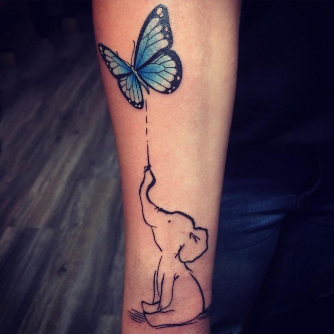 蝴蝶纹身图片   翩翩飞舞的蝴蝶纹身图案