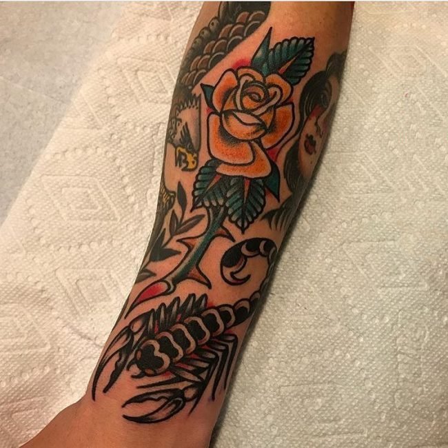 蝎子图片纹身   毒性十足的蝎子纹身图案