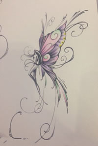 小清新精灵纹身手稿图片