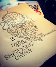 捕梦网纹身手稿图案