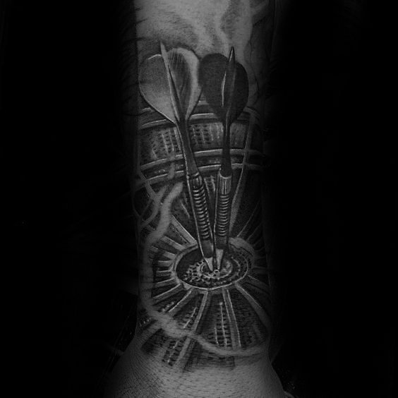 手臂上纹身图案   多款趣味十足的飞镖纹身图案
