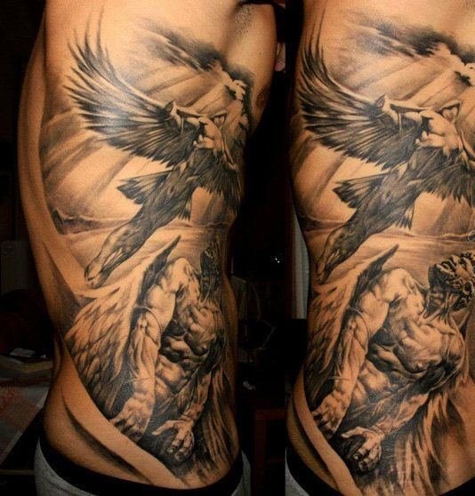 腰部纹身    多款设计感十足的腰部纹身图案