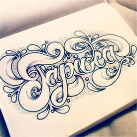花体字纹身图片