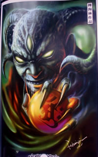 分享一款鬼头纹身 图案