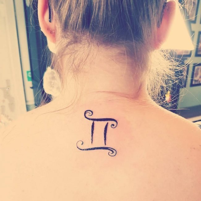 纹身双子座   经典而又别致的双子座纹身图案