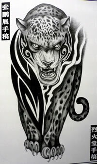 分享一款神兽纹身图案