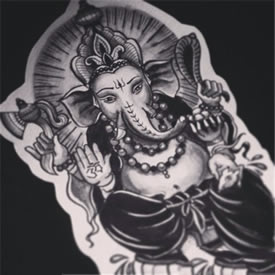 象神纹身手稿图片