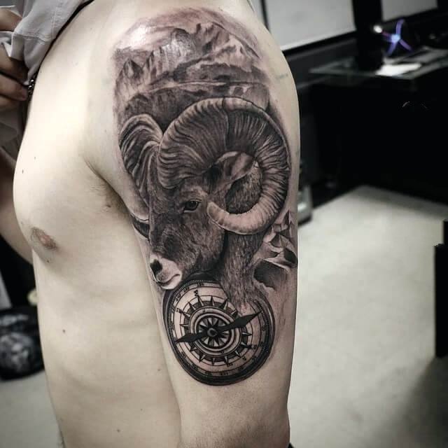 白羊座纹身图案   多款经典的白羊座纹身图案