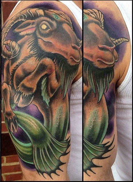 摩羯座纹身图案  多样化表达的摩羯座纹身图案