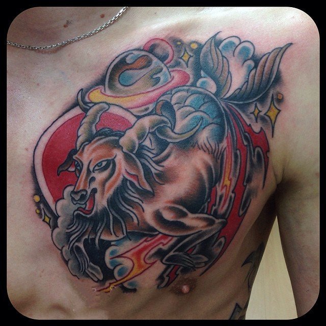 摩羯座纹身图案  多样化表达的摩羯座纹身图案