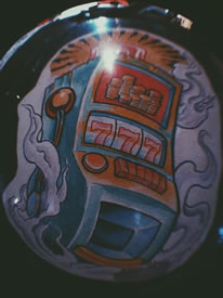 水彩卡通游戏机纹身图案