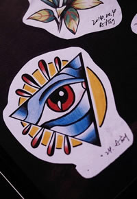 彩色个性上帝之眼纹身图案