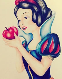 白雪公主纹身手稿图片