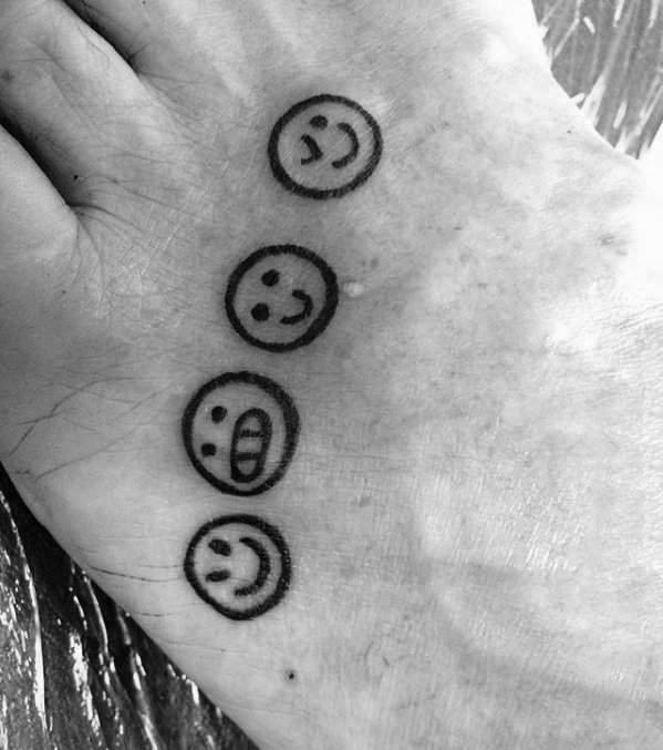 表情符号纹身   可爱而又有趣的表情符号纹身图案