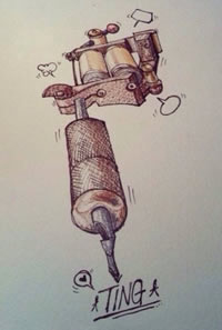 个性纹身机纹身手稿图案