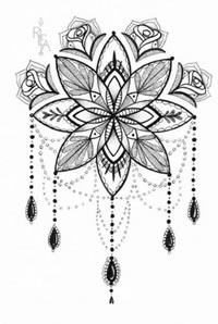 梵花纹身手稿图