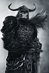 霸气黑白飘逸死神纹身图案