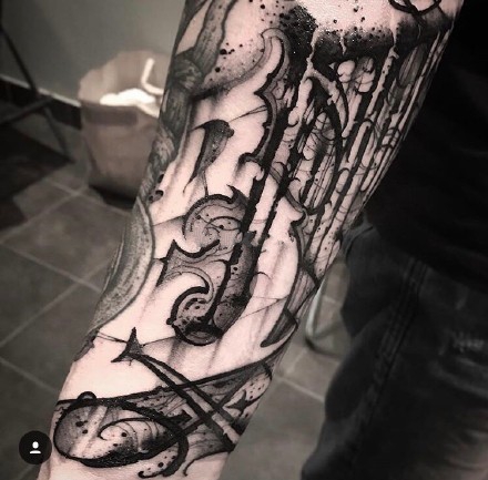 国外9张优秀的花体字纹身图案作品