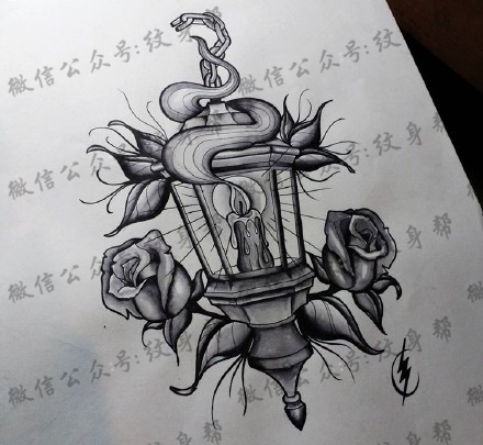 一组24张优秀的newschool黑灰未上色纹身手稿图案