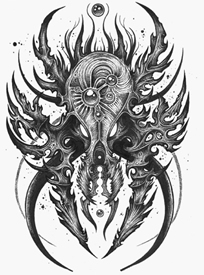 创意暗黑设计稿--一组27张国外优秀的暗黑纹身手稿图案