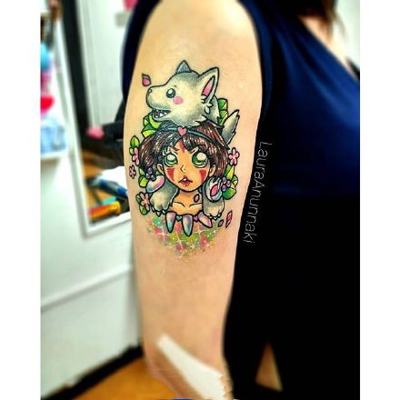 一组彩色卡哇伊纹身图案作品图片