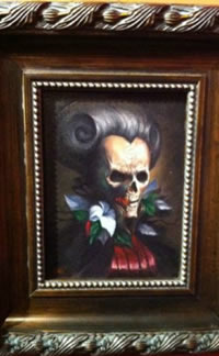 可怕吓人鬼面纹身图案手稿