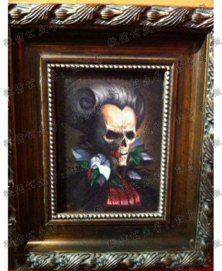 可怕吓人鬼面纹身图案手稿