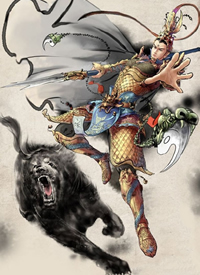 二郎神纹身手稿—一组10张二郎神杨戬纹身手稿图案