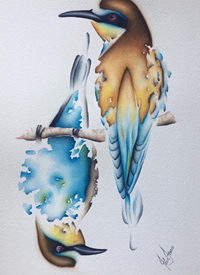 小鸟纹身手稿_10张漂亮的水彩纹身小鸟手稿图案