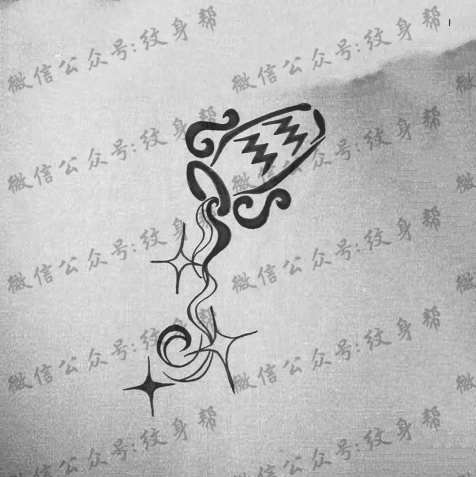 水瓶座手稿_13张适合纹身水瓶座手稿图案